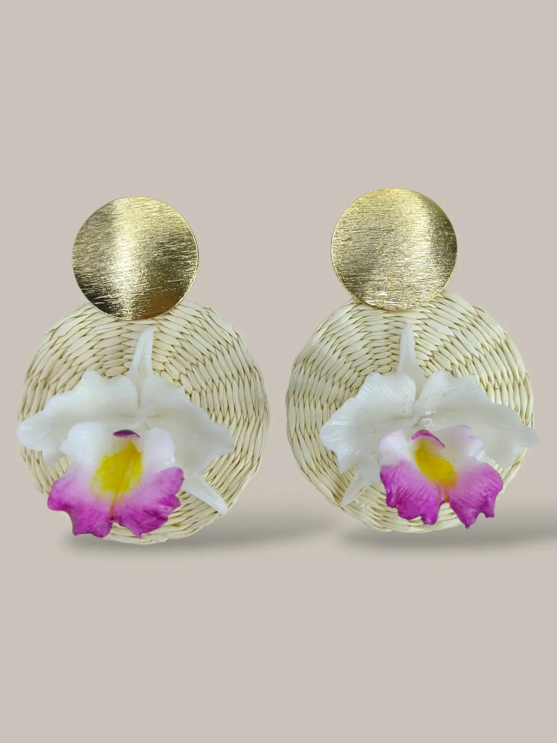 Maxi Arete Orquídea con Iraca 3