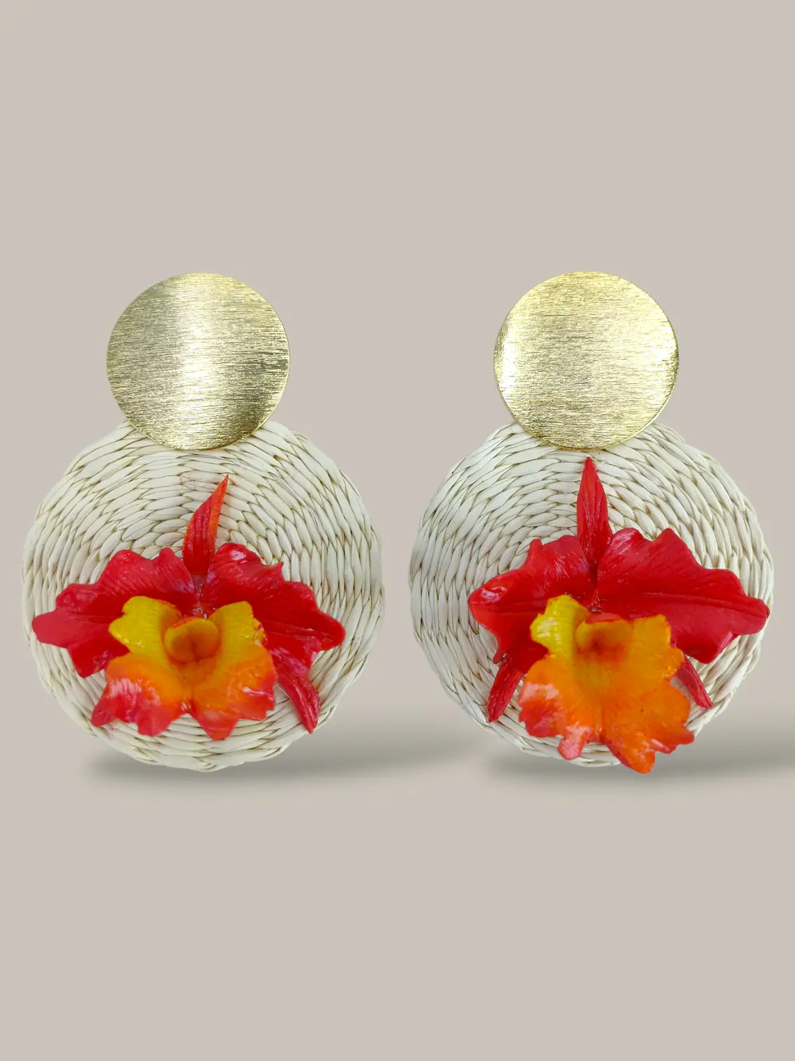 Maxi Arete Orquídea con Iraca 5