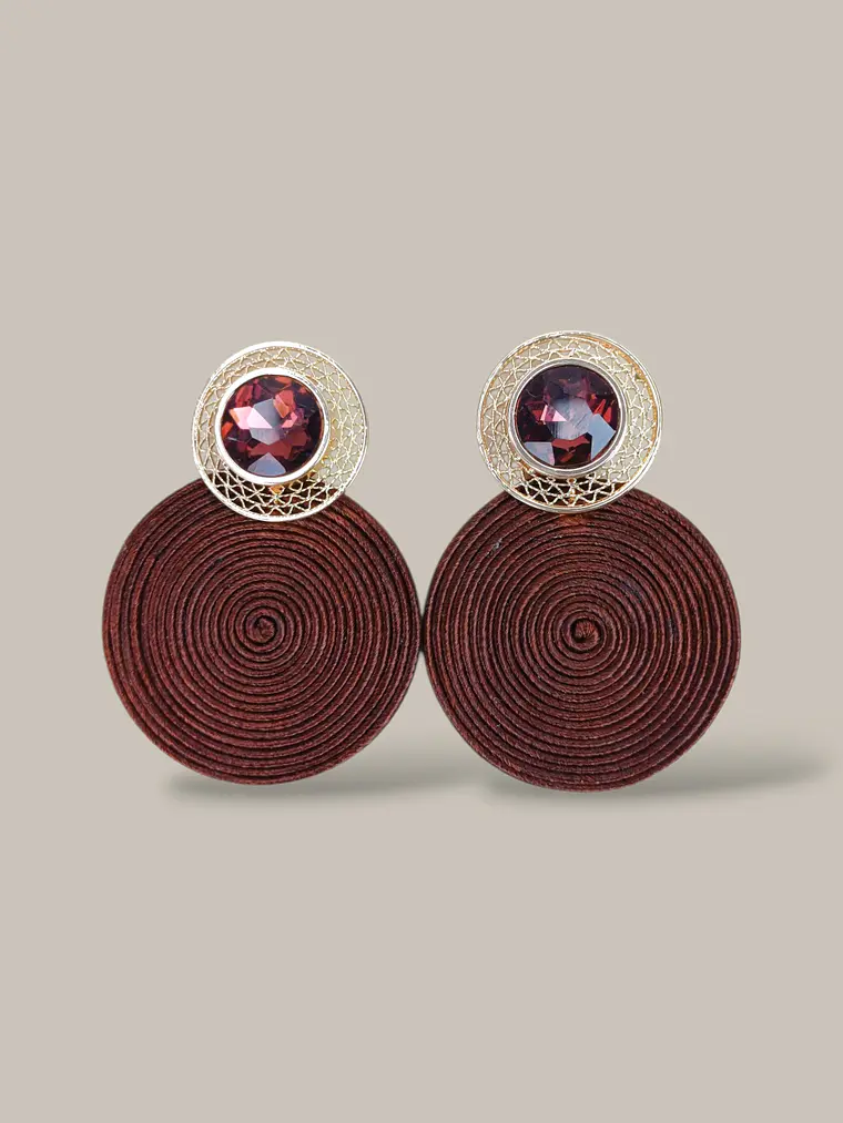 Arete Soutache Cristales  3