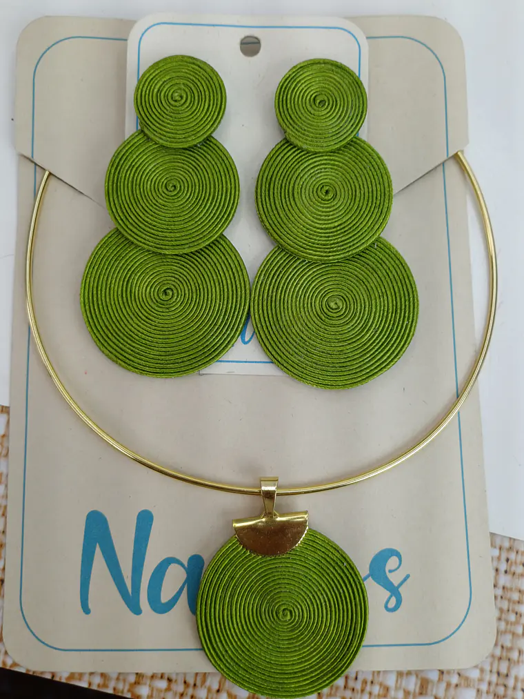 Set Aretes y Gargantilla Soutache 3