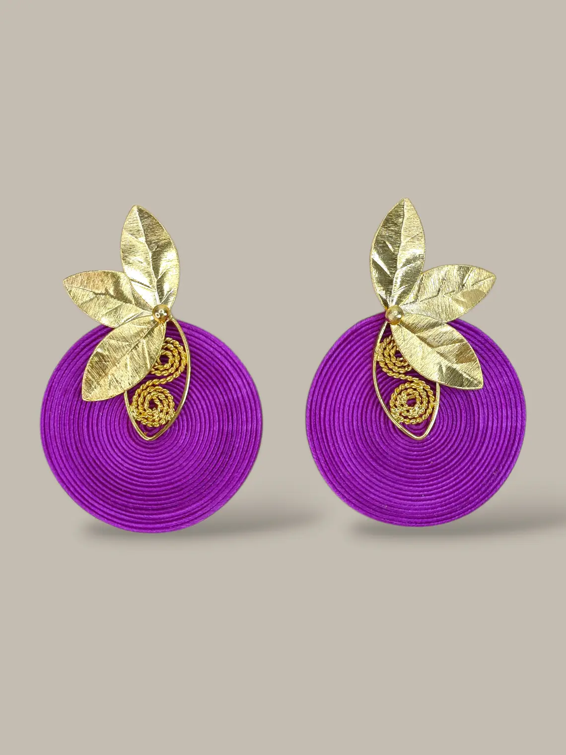 Maxi Arete Media flor Soutache 6