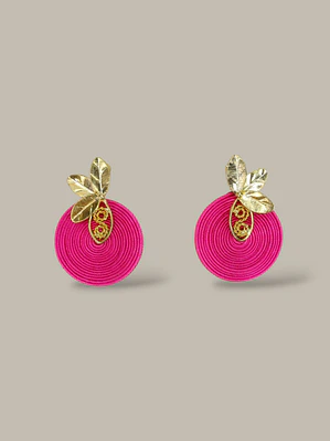 Aretes Mini soutache media flor