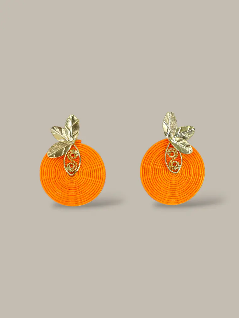 Aretes Mini soutache media flor 2