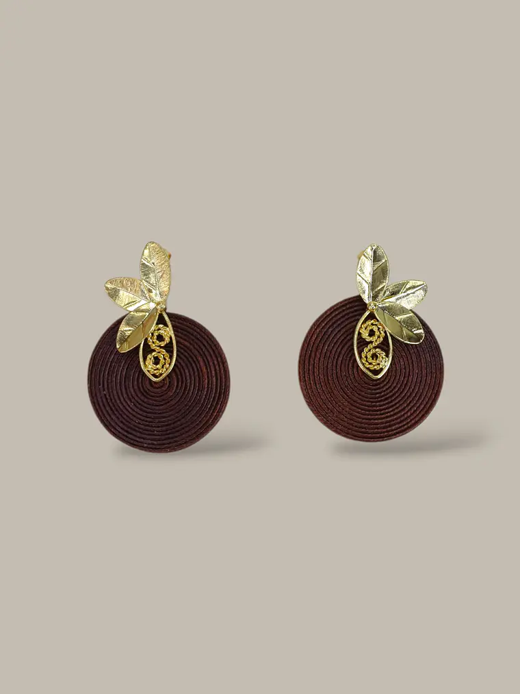 Aretes Mini soutache media flor 5