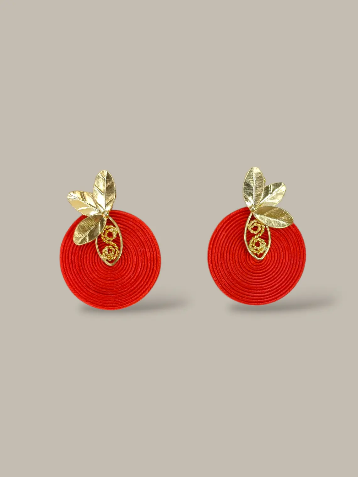 Aretes Mini soutache media flor 6