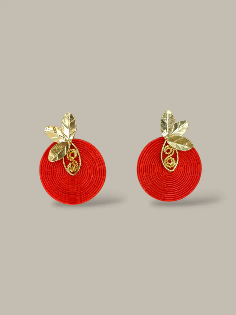 Aretes Mini soutache media flor 6