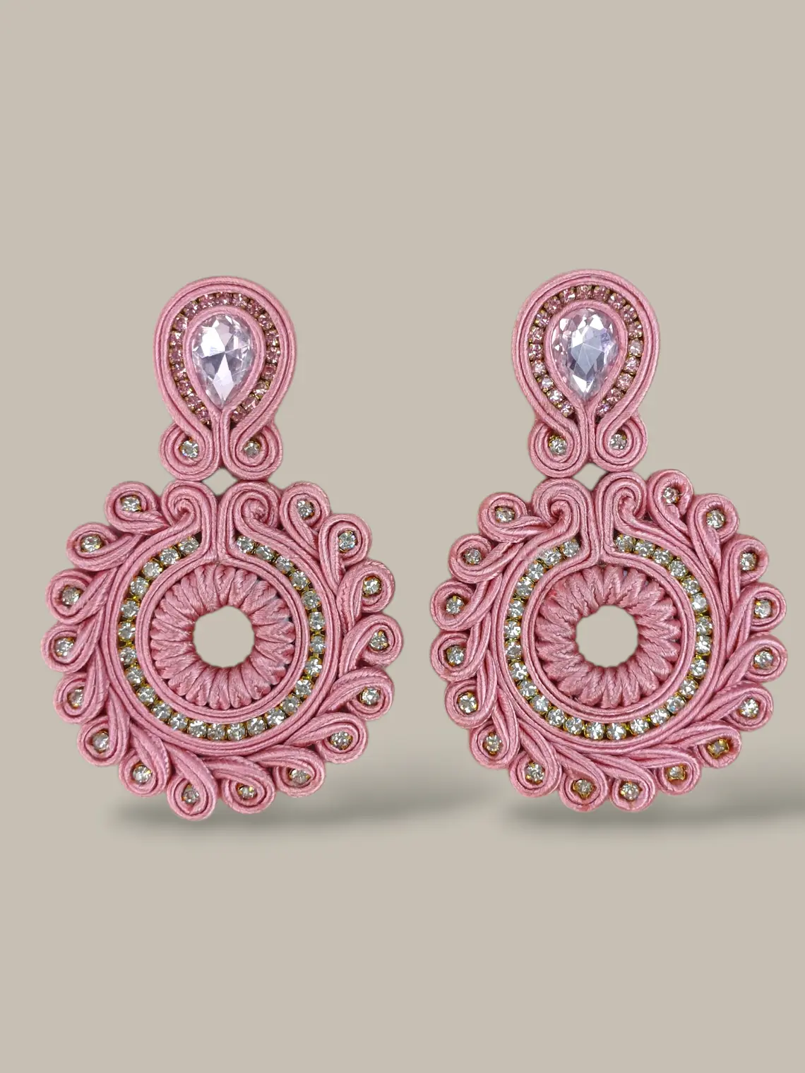 Maxi Arete En soutache cristales 7