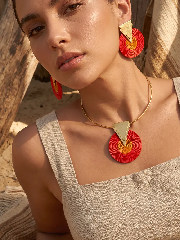 Set de Aretes y Gargantilla 1