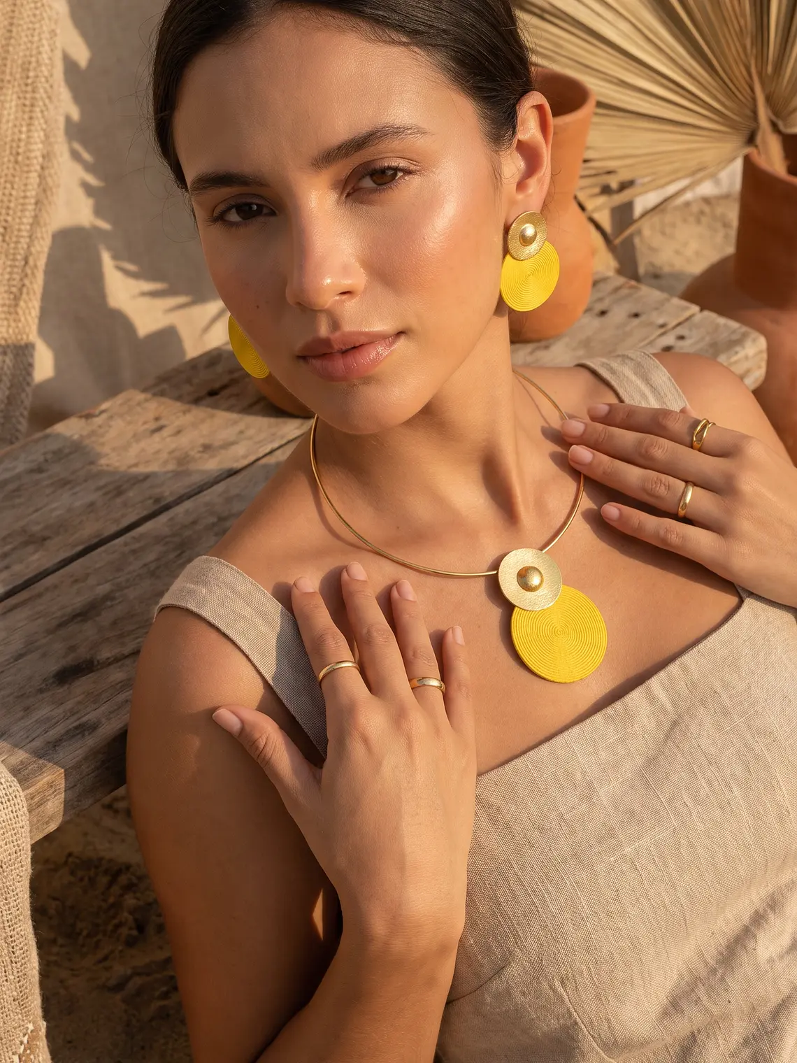 Set Aretes y Gargantilla Soutache 1