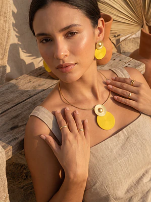 Set Aretes y Gargantilla Soutache