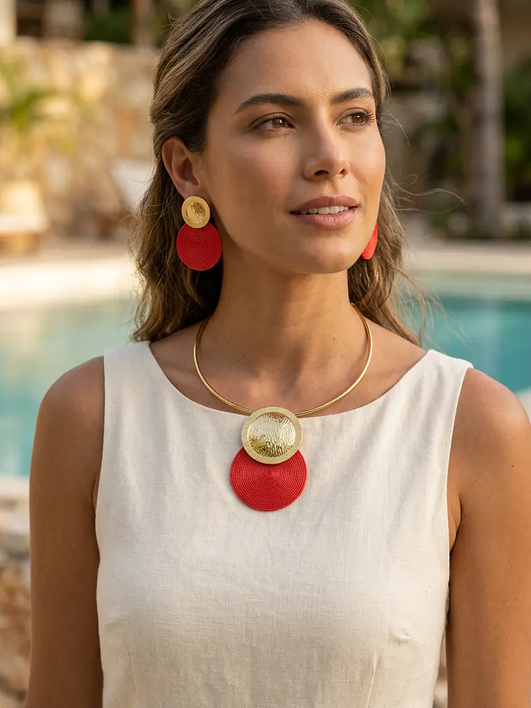Set en Bronce con Soutache 2