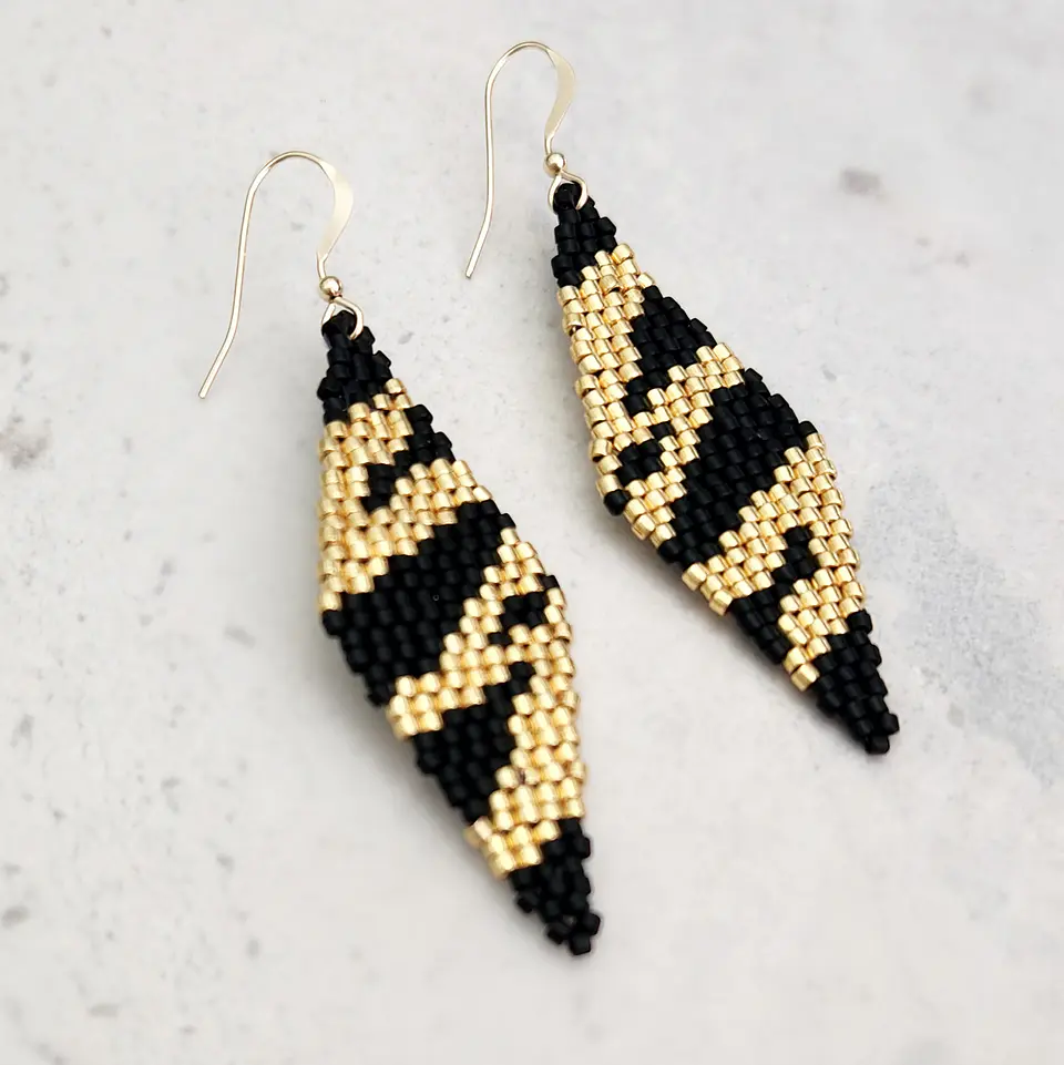 Aros Rombo Tejido Zebra 2