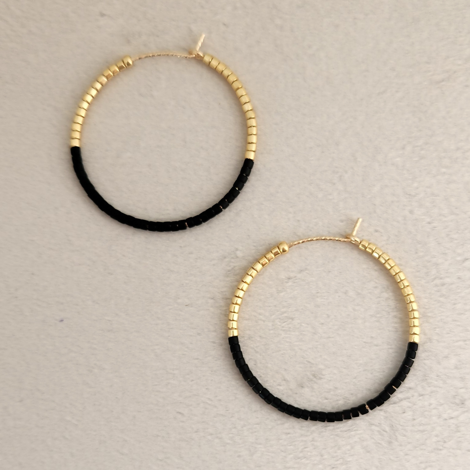 Aros Argolla Dorado Negro