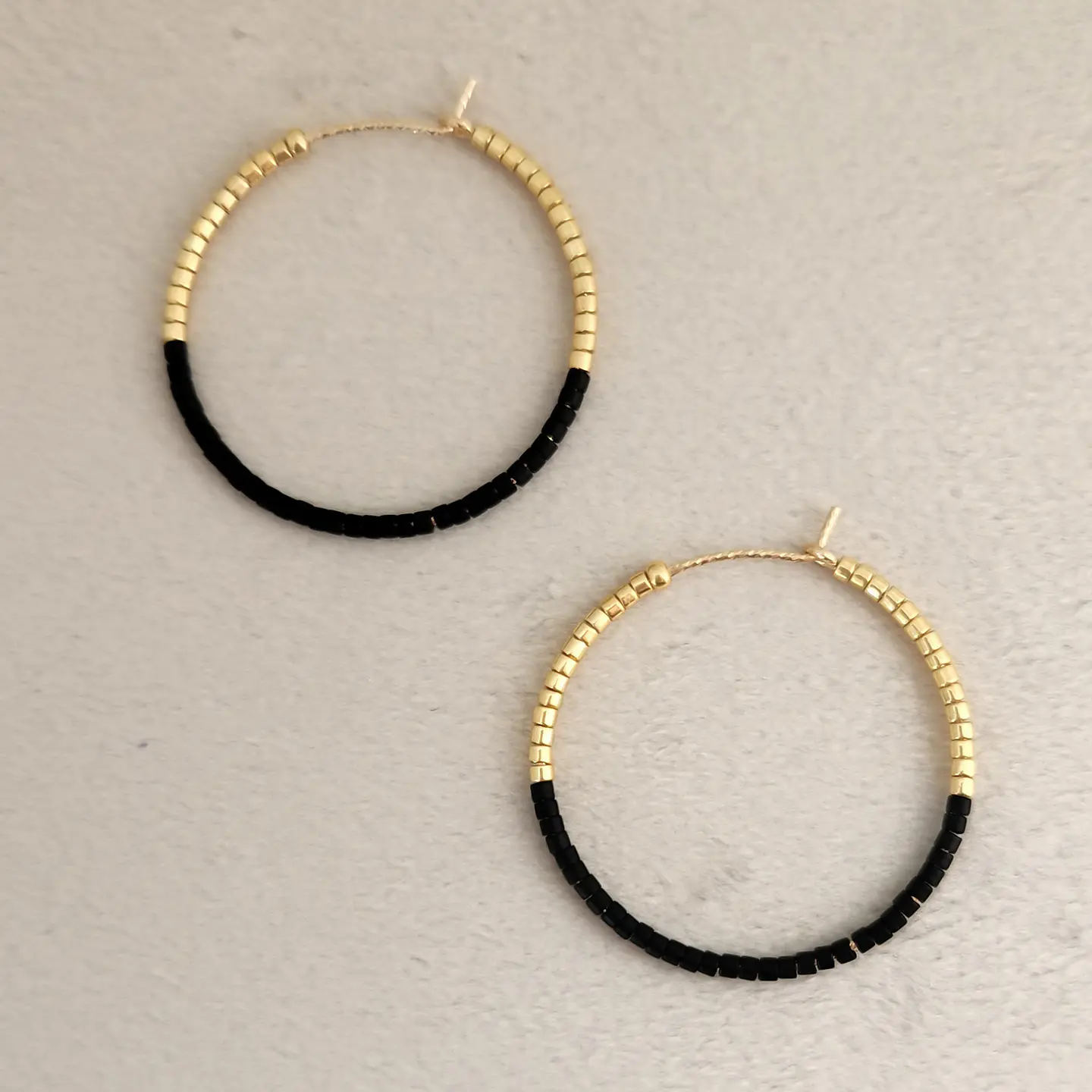 Aros Argolla Dorado Negro 1