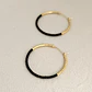 Aros Argolla Dorado Negro - Miniatura 2