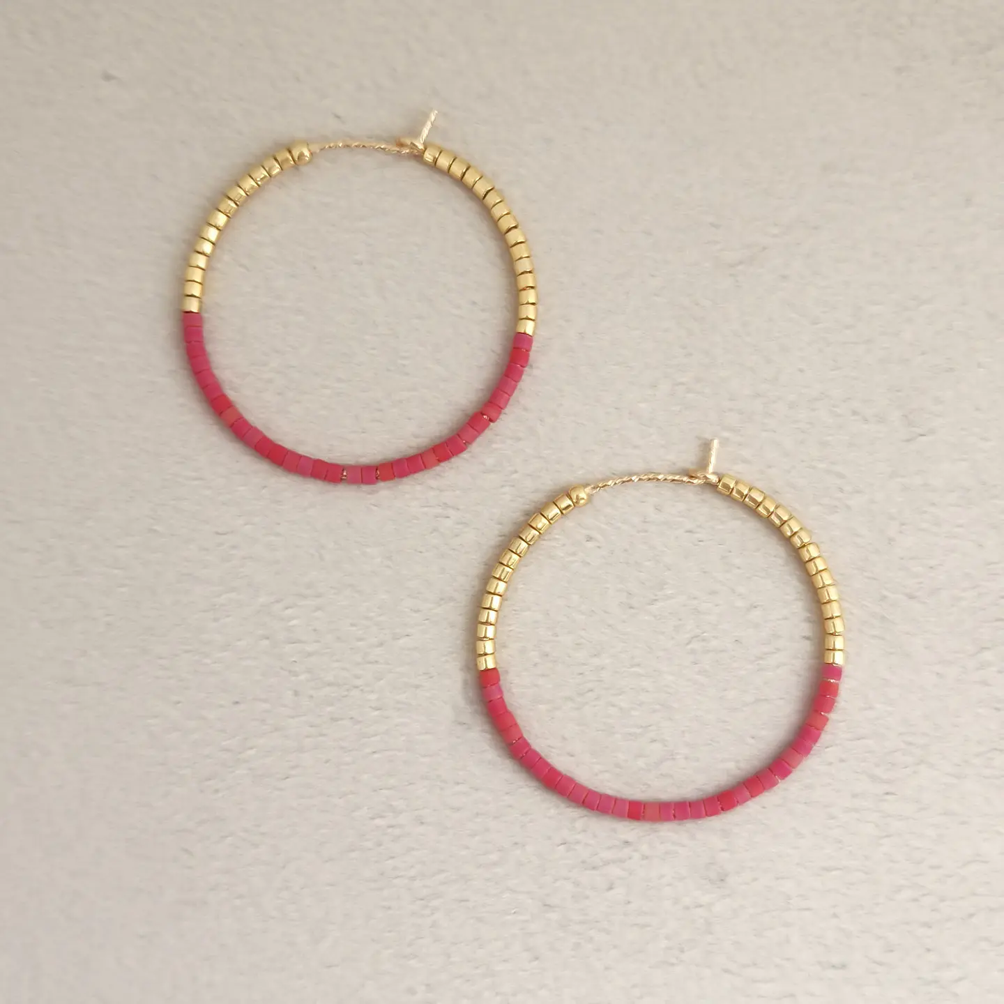 Aros Argolla Dorado Rosado 1
