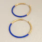 Aros Argolla Dorado Azul - Miniatura 2