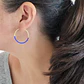 Aros Argolla Dorado Azul - Miniatura 3
