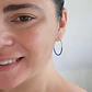 Aros Argolla Dorado Azul - Miniatura 4