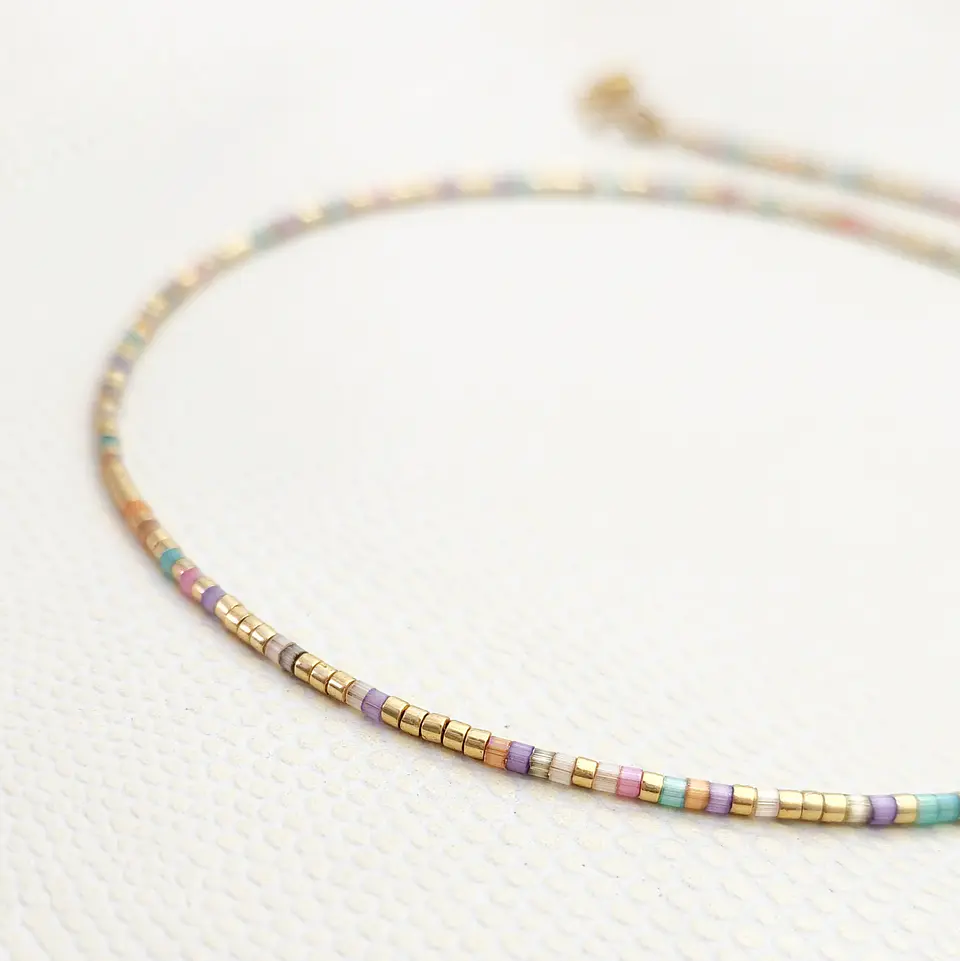 Collar Choker Iris Dorado 3