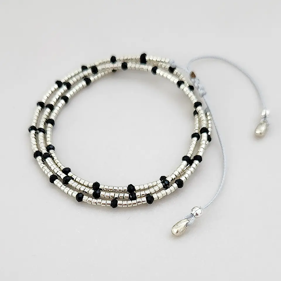 Pulsera Joy Plateada Cristales 1