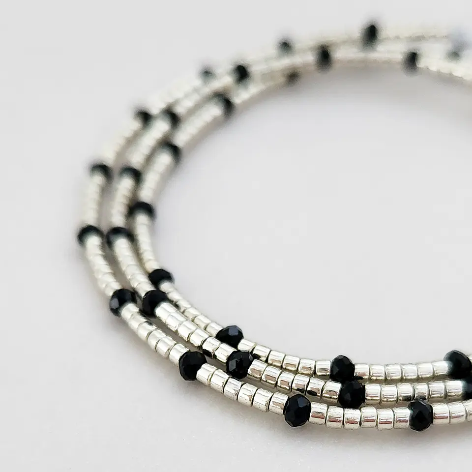 Pulsera Joy Plateada Cristales 2