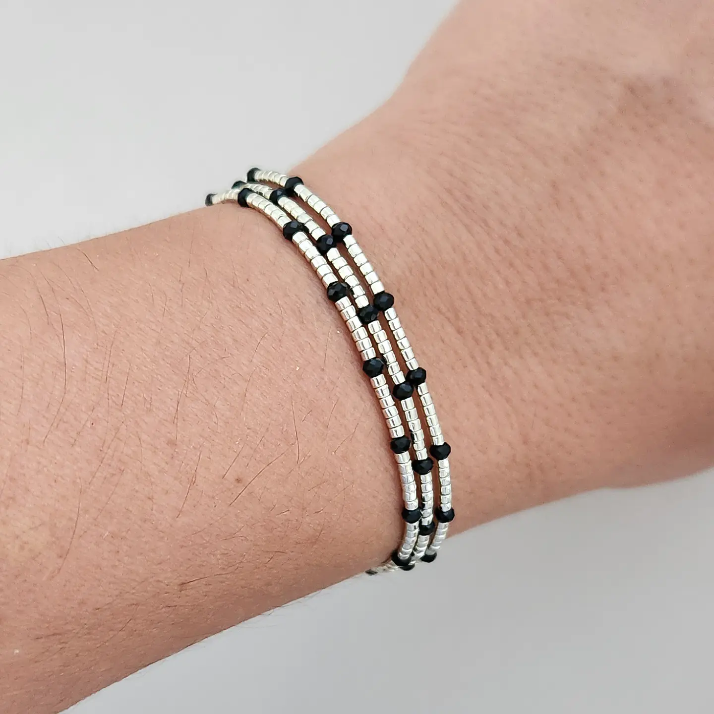 Pulsera Joy Plateada Cristales 3