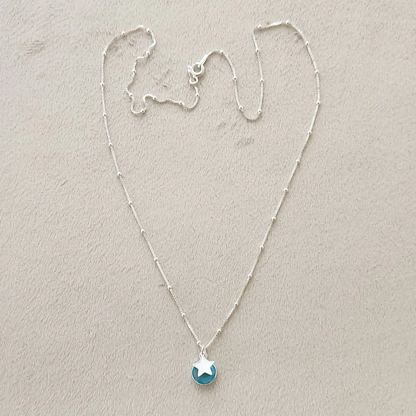 Cadena Topacio Estrella Plata 1