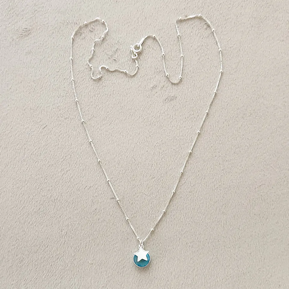 Cadena Topacio Estrella Plata 1