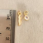 Dijecitos Pluma y circón Baño de Oro - Miniatura 2