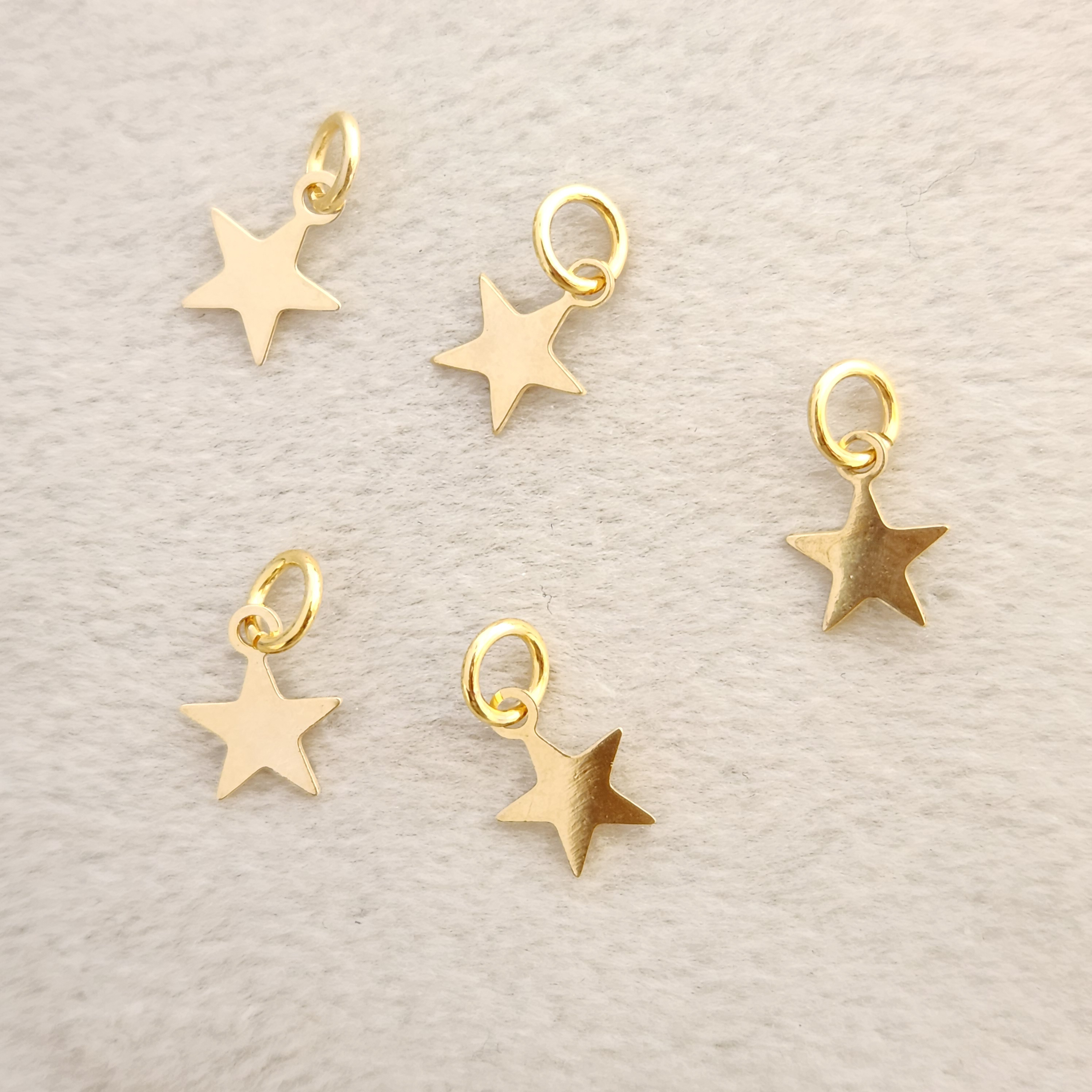 Pack 5 estrellas bañadas en oro