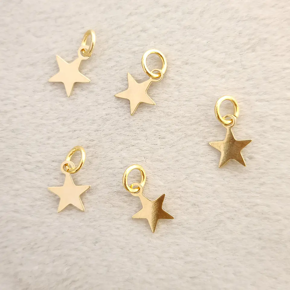 Pack 5 estrellas bañadas en oro 1