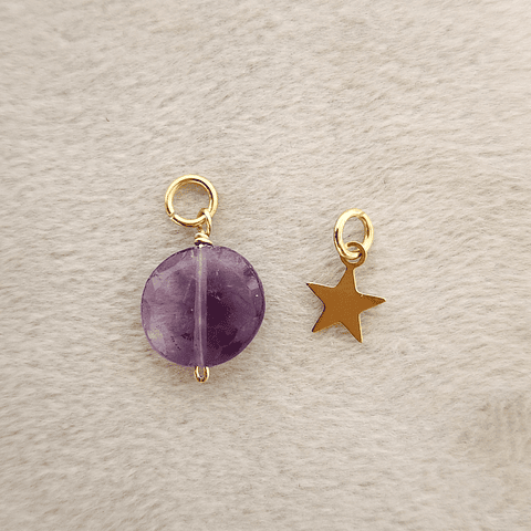 Amatista redonda y estrellita