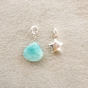 Amazonita y estrella plata