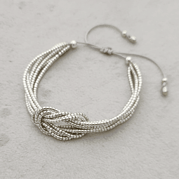 Macramé Nudo Plateado