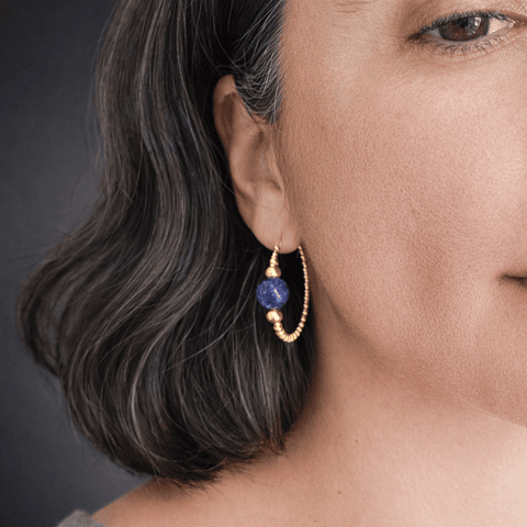 Aros Argolla Lapislázuli Phoebe