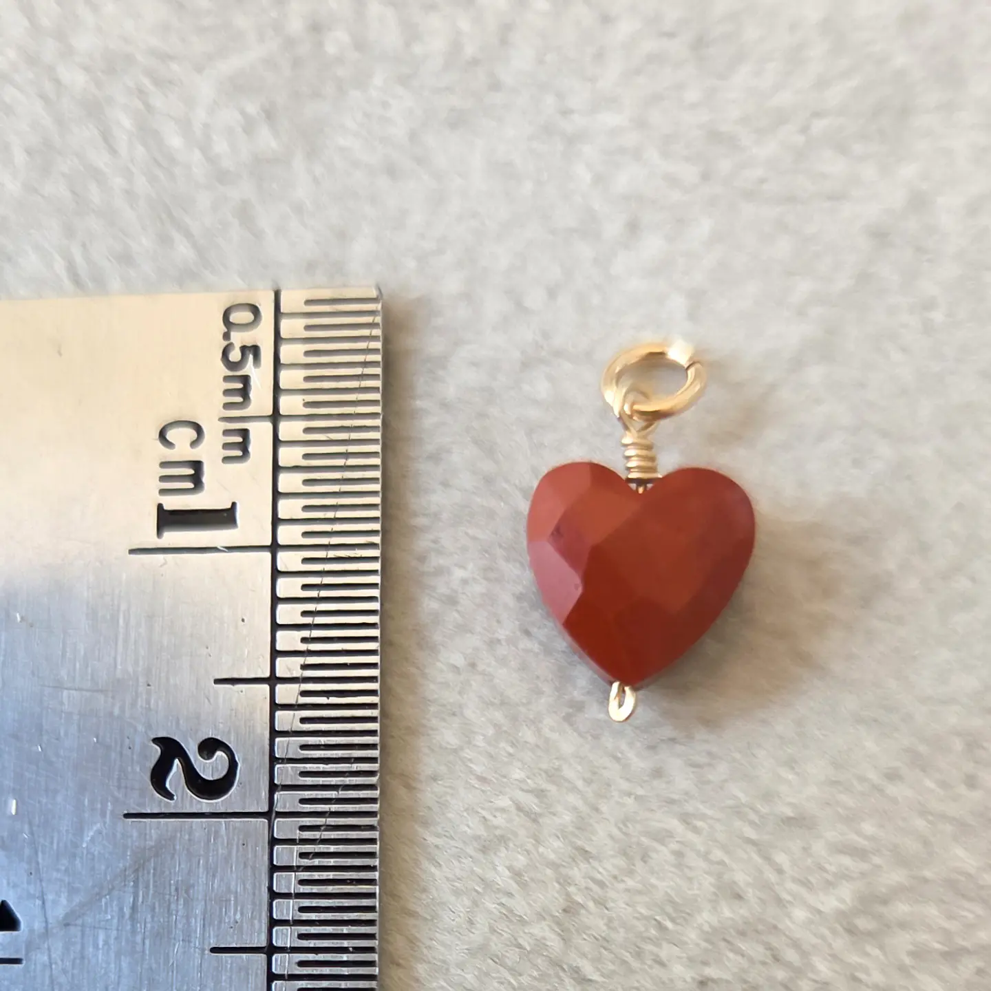 Corazón Jaspe Rojo (goldfilled) 2