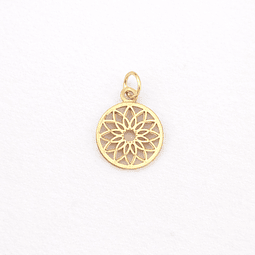 Dije Mandala Geométrico Baño Oro