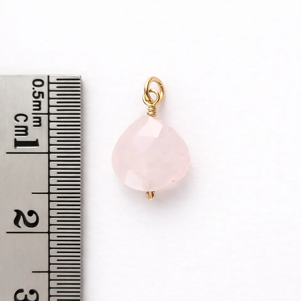 Gota Cuarzo Rosado (goldfilled) 2