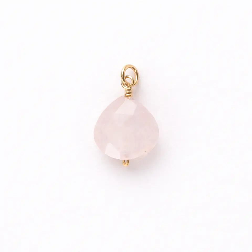 Gota Cuarzo Rosado (goldfilled) 1