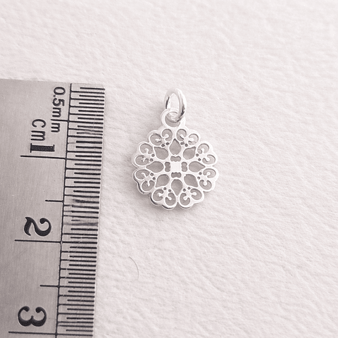 Mandala Flor Plata 925