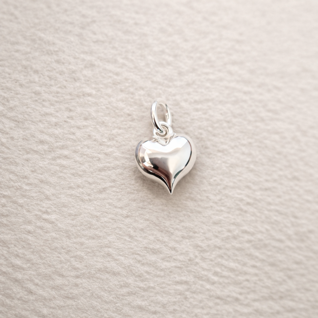 Corazón gordito plata 925