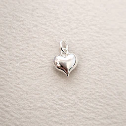 Corazón gordito plata 925