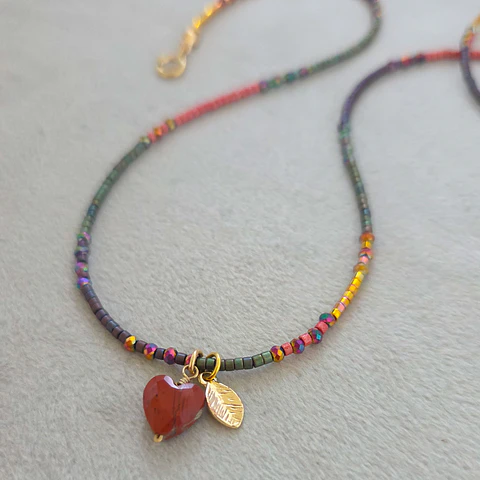 Collar Corazón Jaspe