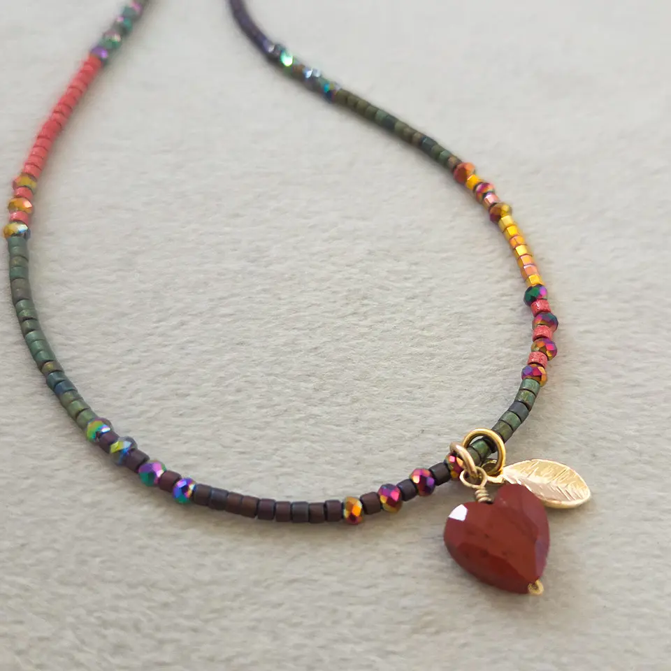 Collar Corazón Jaspe 3