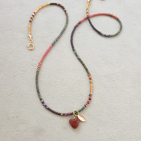 Collar Corazón Jaspe