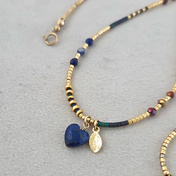 Collar Corazón Lapislázuli