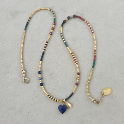 Collar Corazón Lapislázuli