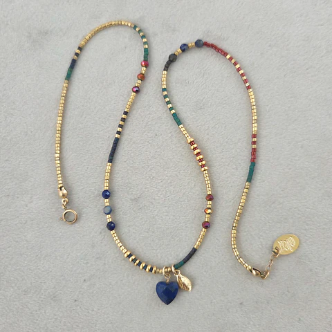 Collar Corazón Lapislázuli