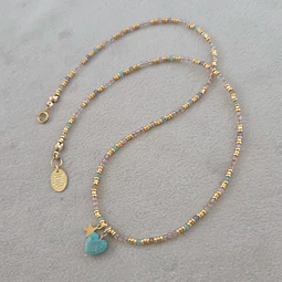 Collar Corazón Amazonita